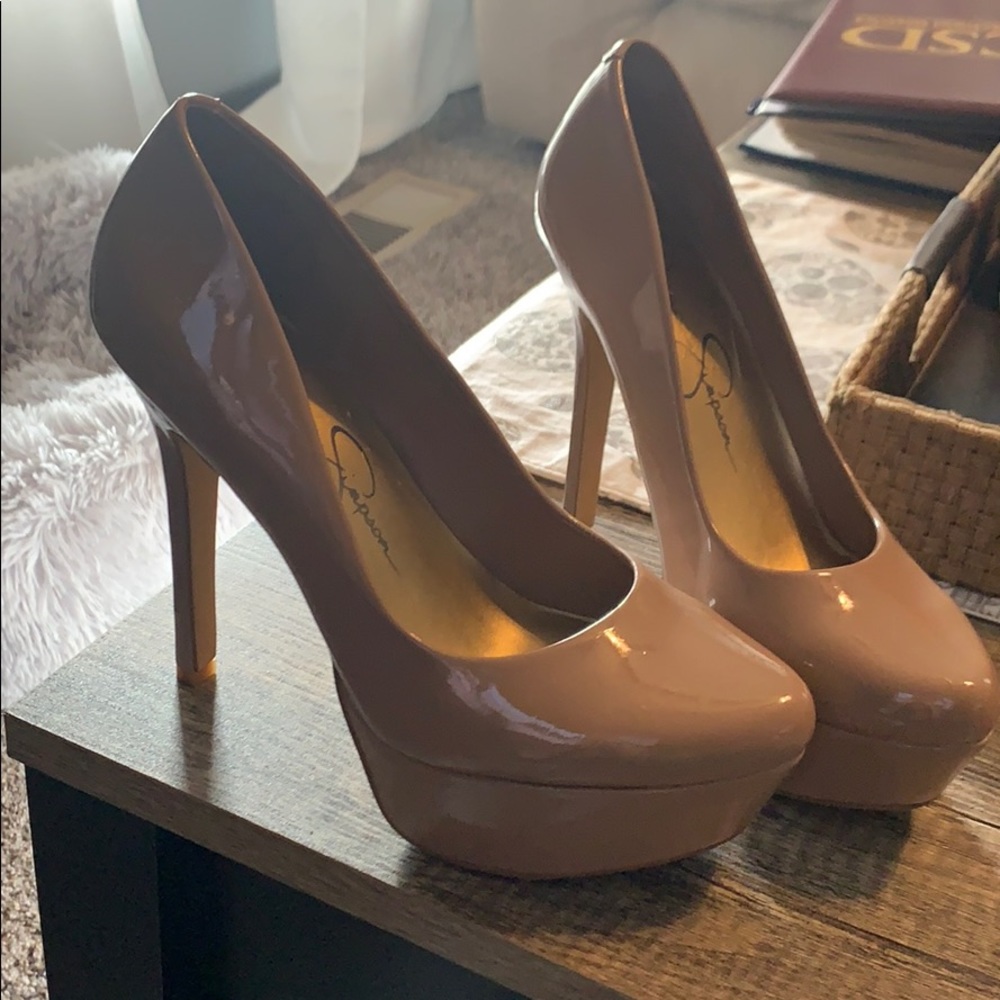 Jessica Simpson Tan Platform Heels